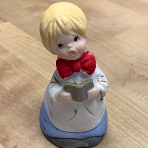 Vintage Bisque Porcelain Choir Boy Bell Jasco 1978 Chorus Boy hand painted